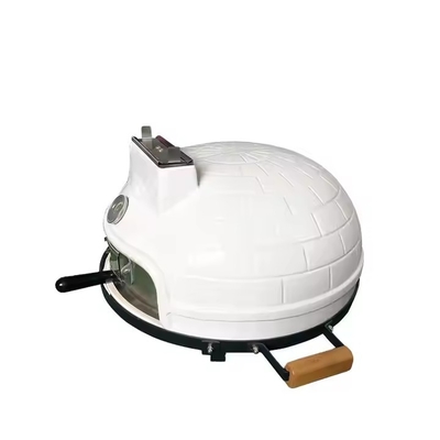 KIMSTONE 21 Inch Tabletop Pizza Oven Large Brick Pizza Stove White Portable Ceramic Grill