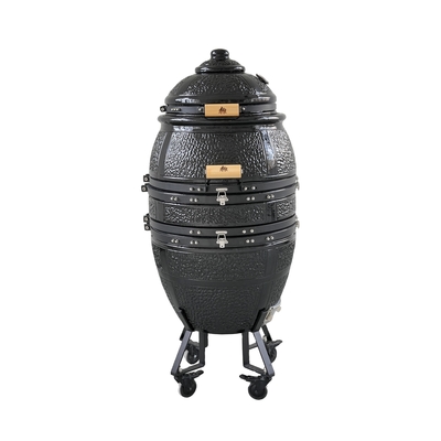 Kimstone High Quality 21 Inch  Ceramic Charcoal Smoker Grill  Tandoor Oven Big Space Hanging Grill Portable for Outdoor & Indoor