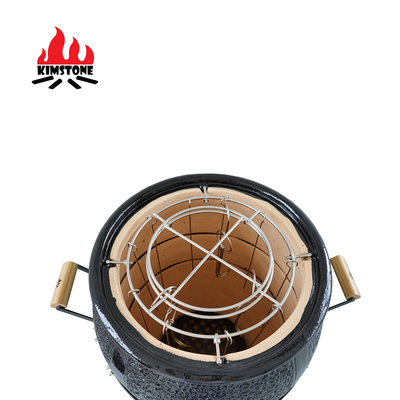 Kimstone High Quality 21 Inch  Ceramic Charcoal Smoker Grill  Tandoor Oven Big Space Hanging Grill Portable for Outdoor & Indoor