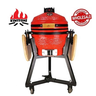 KIMSTONE 16 Inch Bbq Egg Grill Kamado Mullite Kamado Grill Xl Camping Bbq Grill