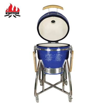 KIMSTONE Kamado 22 Inch L Keramik Grill Blue Barbeque Charcoal Industrial Machine Mini Chicken Griller BBQ Egg Grill Smoker