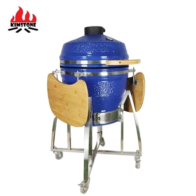 KIMSTONE Kamado 22 Inch L Keramik Grill Blue Barbeque Charcoal Industrial Machine Mini Chicken Griller BBQ Egg Grill Smoker