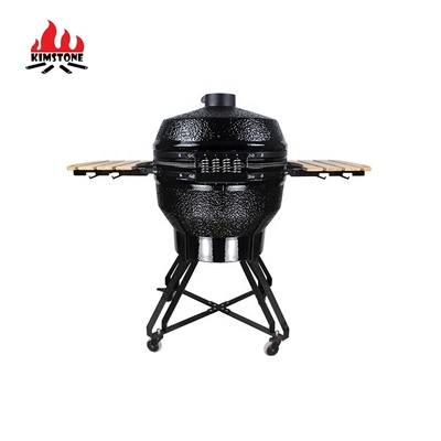 KIMSTONE Kamado BBQ 26 Inches Grande Black Monster XXL Egg Charcoal Barbecue Grill Smoker