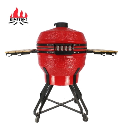 KIMSTONE New Design Deflector 26 Inch Kamado Joetisserie Rotisserie Brown Kamado, Bbq Komodo 26 Inch Kamado Grill