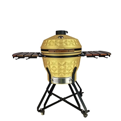 KIMSTONE 2023 New Bbq Grill Parrilla Kamado 24 with Kamado Heat Deflector Bbq Grill Grate Lifter Cooking Gripper