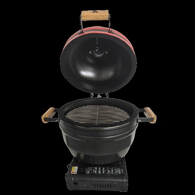 New Product Kimstone Kimtop Series Tabletop Gas Kamado Grill 15 Inch Barbecue With Family