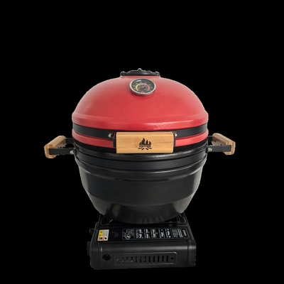 New Product Kimstone Kimtop Series Tabletop Gas Kamado Grill 15 Inch Barbecue With Family