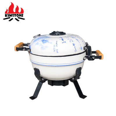 BBQ Outdoor Charcoal Smoker Easy Camping Fishing Mini Auplex Kamado 12inch Portable Ceramic Grill