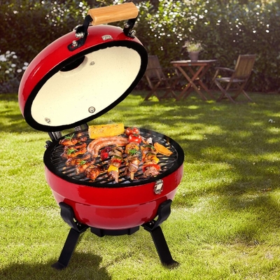 12 Inch Baking Backyard Burger Mobile Korea Barbecue Restaurant Equipment Tabletop Bbq Hibachi Cast Iron Charcoal Kamado Grill