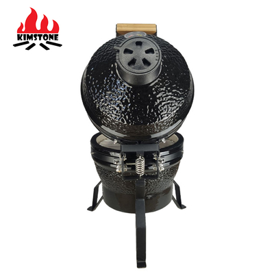 KIMSTONE Mini 13 Inch Ceramic Charcoal Grill Backyard Ceramic Casual Kamado Griller Machine