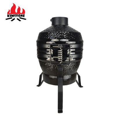 KIMSTONE Mini 13 Inch Ceramic Charcoal Grill Backyard Ceramic Casual Kamado Griller Machine