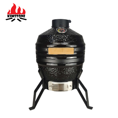 KIMSTONE Mini 13 Inch Ceramic Charcoal Grill Backyard Ceramic Casual Kamado Griller Machine