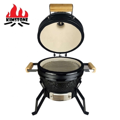 KIMSTONE Ceramic Kamado Firebox Keramikgrill Fire Box China Charcoal Parrilla Mini Black BBQ Egg 13 Inch Komodo Kamado Grill