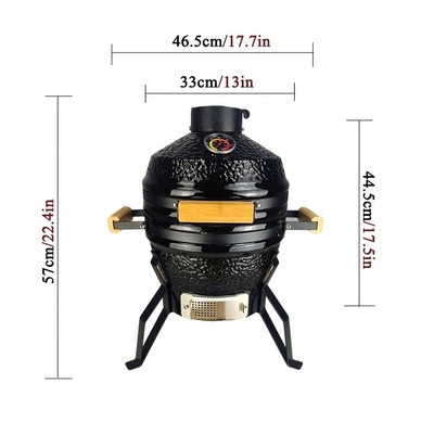 KIMSTONE 13Inch  Mullite Keraamiline Keramische Outdoor Charcoal Bbq Grill Bbq Grill Offset Smoker Restaurant Bbq Griller