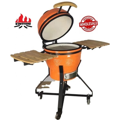 KIMSTONE 18 Inch BIG Kamado Ceramic BBQ Charcoal Grill EGG for PARTY Kamadokak