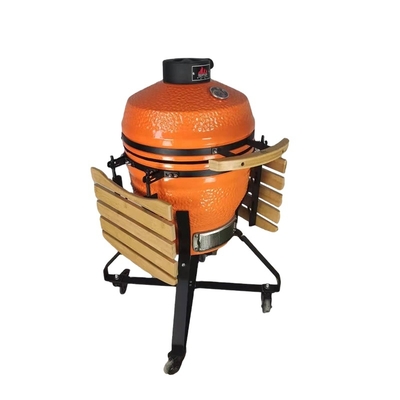 KIMSTONE Kamado 18 Inch Ceramic Griller Kamado Grill Charcoal Smoker With Stainless Steel Stand