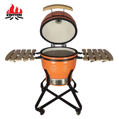 KIMSTONE Kamado 18 Inch Ceramic Griller Kamado Grill Charcoal Smoker With Stainless Steel Stand
