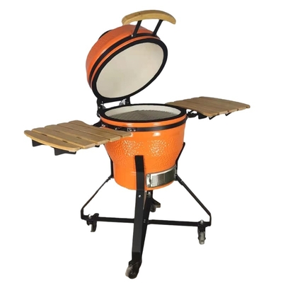 KIMSTONE Kamado 18 Inch Ceramic Griller Kamado Grill Charcoal Smoker With Stainless Steel Stand