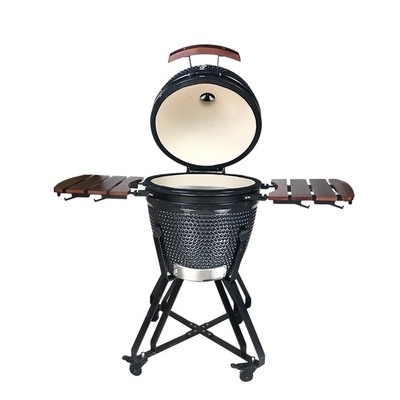 KIMSTONE 2023 Kamado Ceramic Grill with Trolley 21 Inch Egg Shaped Barbecue Kanka Grill Bbq Kamado Bono