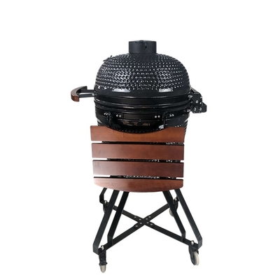 KIMSTONE 2023 Kamado Ceramic Grill with Trolley 21 Inch Egg Shaped Barbecue Kanka Grill Bbq Kamado Bono